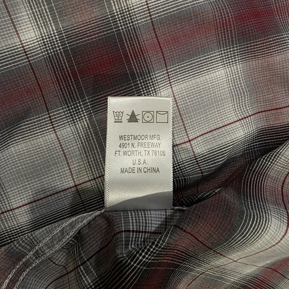 VTG Panhandle Shirt Women's Large‎ Plaid Button-Up Shirt with Floral Embroidery - Picture 10 of 10